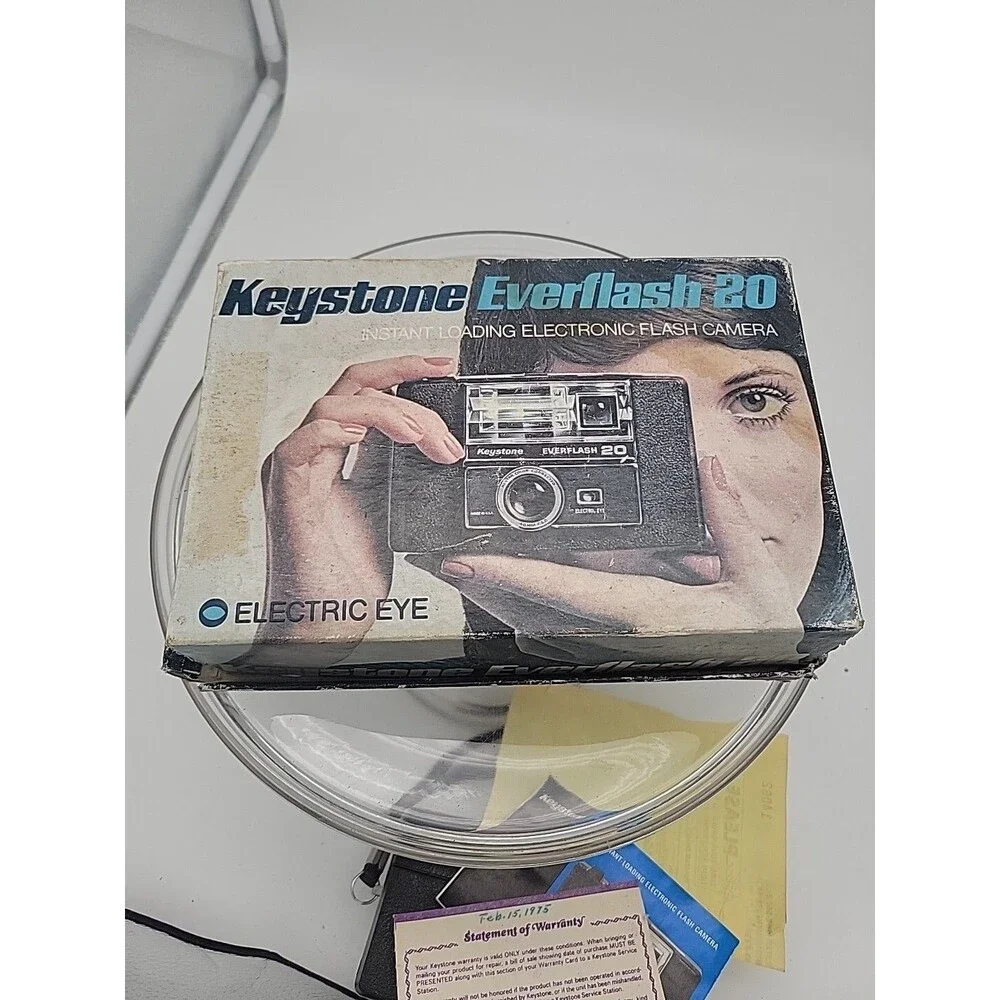 Vintage ~ Keystone ~ Everflash 20 Camera ~ With Box & Manual Electric Eye